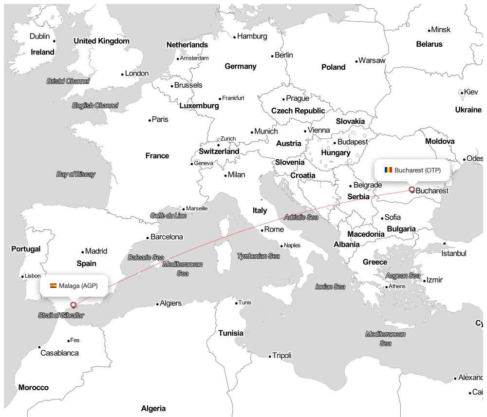 Flight map for WMT3190 W43190