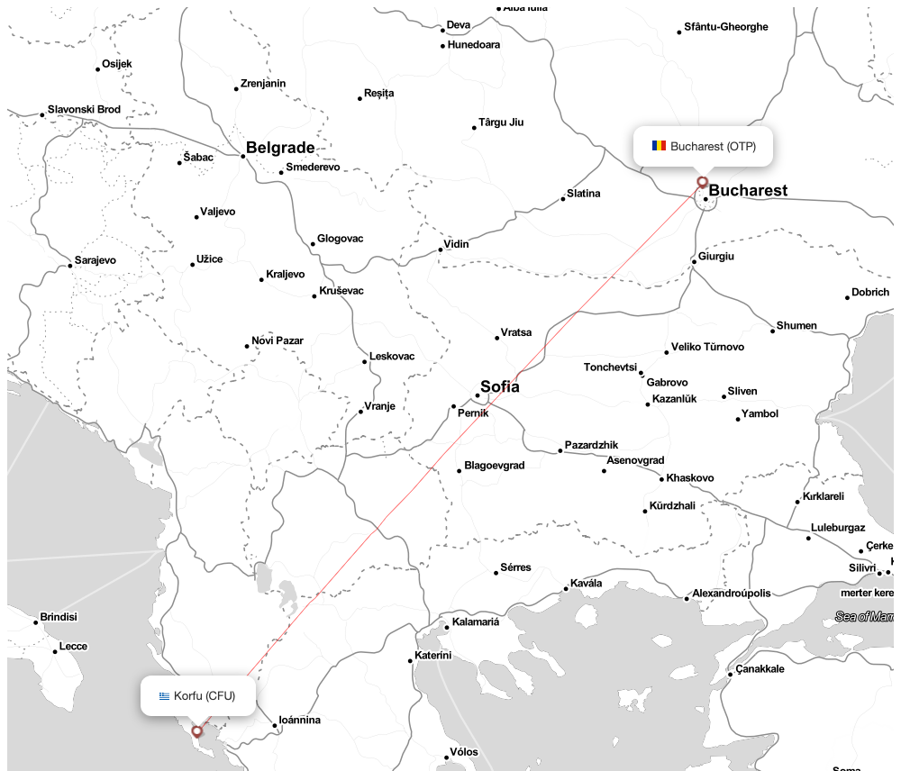 Flight map for RYR7565 FR7565
