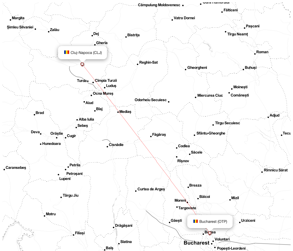 Flight map for HYS277 H4277